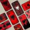 Albania Albanians Flag Phone Case For Iphone 16 15 17 13 14 12 11 Pro Max Plus Black Shell Cover Case