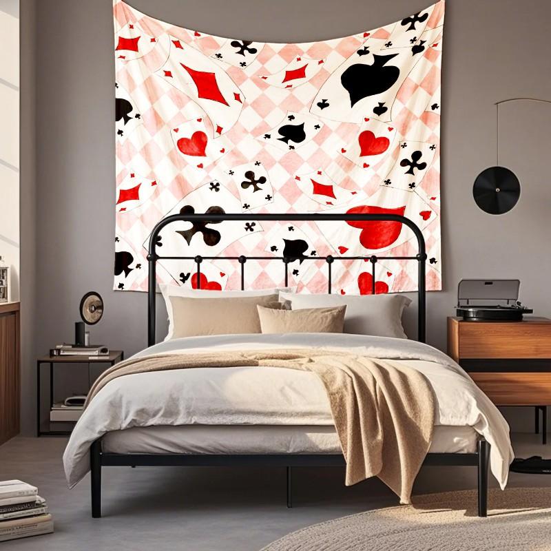 Boho Chic Wall Tapestry With Moon Phase Floral Starry Sky Design Bedroom Yoga Studio Decor