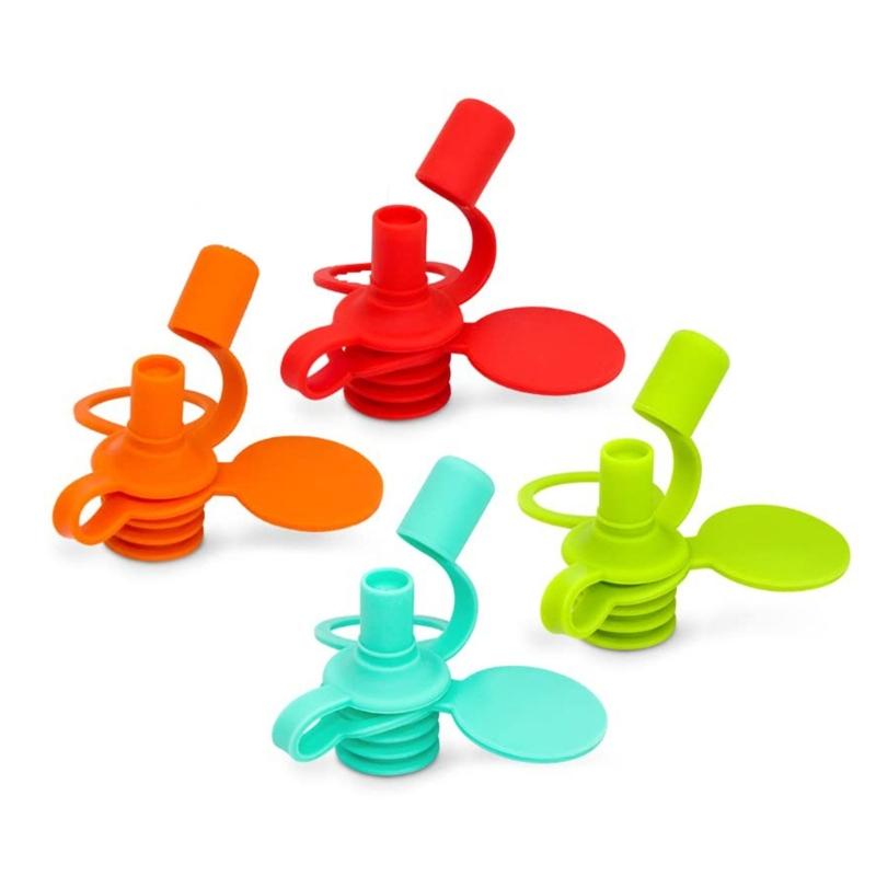 Bottle Cap Spout Adapter Protects Kids Mouth No Spill Silicone Water Bottle Cap for Kids & Adult Toddler Bottle Cap