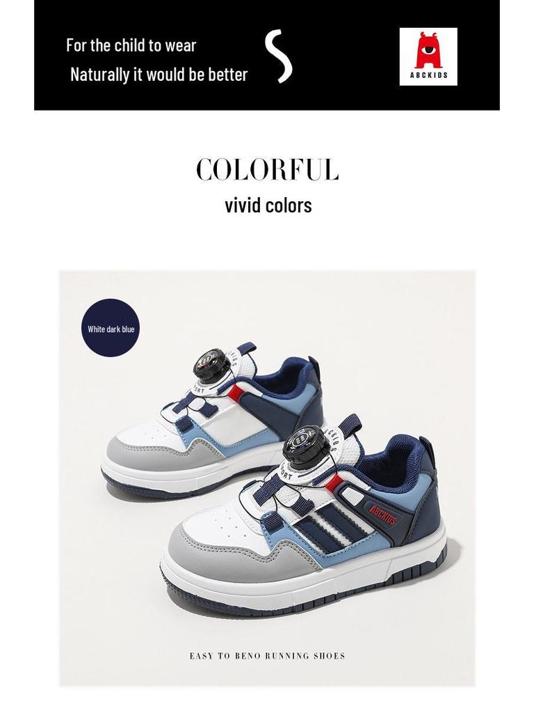 ABCkids2026 Spring Kids Casual Shoes - Thick Sole, Color Magic Sticker, Unisex Children's Sports Sneakers.
