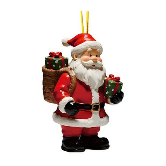 Christmas Ornament 2D Flat Acrylic Santa Claus/Snowman/Puppy Christmas Tree Hanging Ornaments for Holiday Tree Window Wall Decor