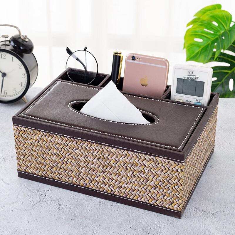 European Leather Tissue Box