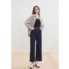 Betu Women's 2025 Spring High-Waist Ankle Straight Wide-Leg Jeans