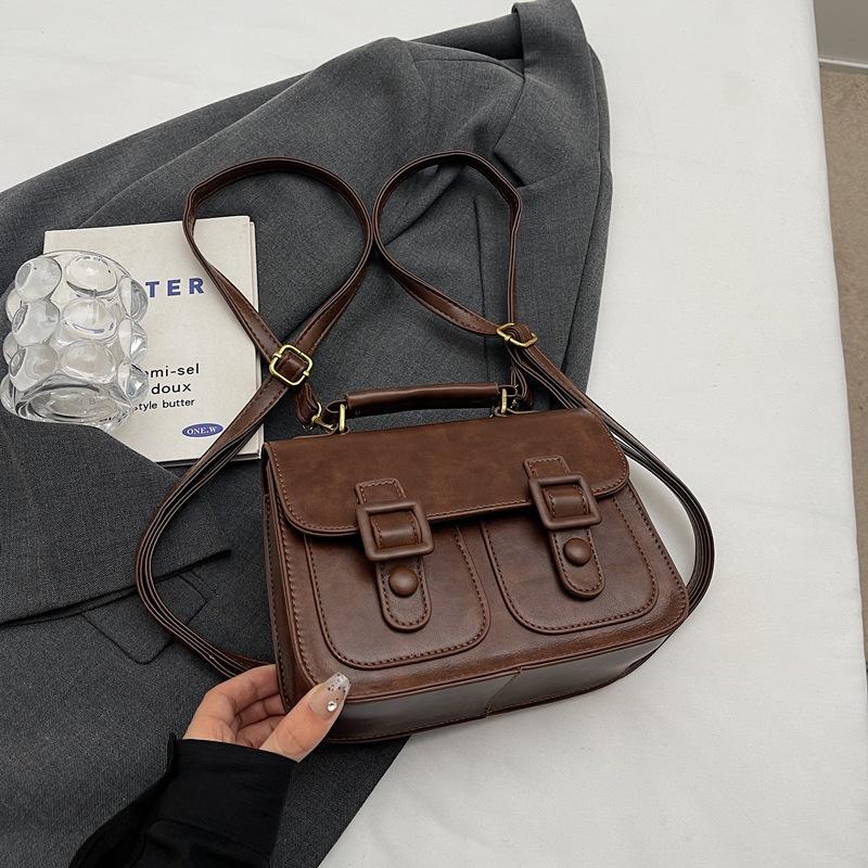 Retro Versatile Messenger Bag Women's Autumn and Winter 2025 New High-end Cambridge Bag French Niche Portable Small Square Bag