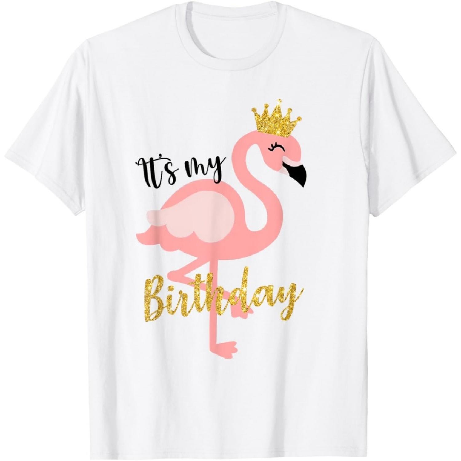 It s My The Birthday Princess Shirt Flamingo Girls Kids T-Shirt XXXXXL белый