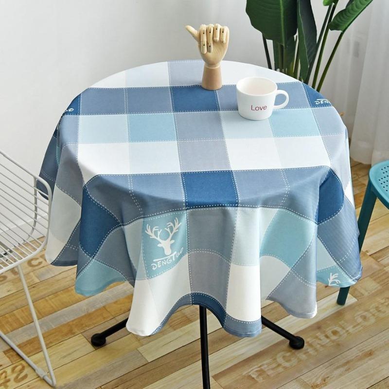 Proud Rose Waterproof Tablecloth Printed Round Table Cover Tea Table Cloth for Wedding Party Home Dining Table Decor Wash-free