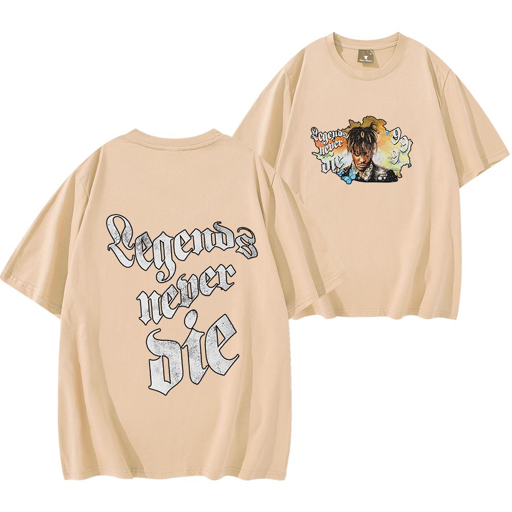 American Juice Legends Never Die T-Shirt Men and Women Fashion Hip Hop Casual Latest Summer Men and Women Fashion Streetwear