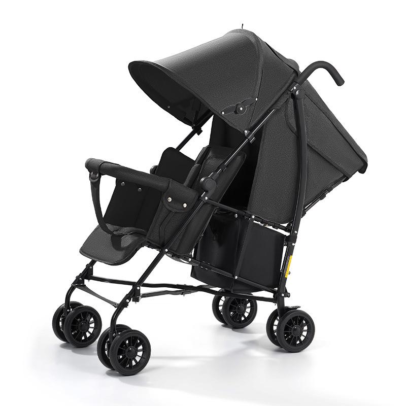 

Двойная легкая складная коляска с передним и задним сиденьями