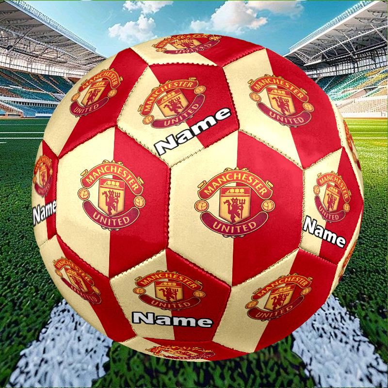 Custom Name Personalized Manchester Football F.C-A Print Size 5 Soccer Ball Training & Match Football, for Team, Kicking, Gift for Football Enthusiast