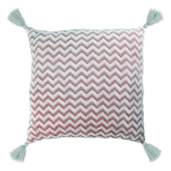 Coussin - Zigzag - 40 X 40 Cm - Doux - Gris - Design Contemporain