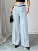 European and American 2025 Autumn/Winter Women's Casual High-Waisted Loose Straight-Leg Suit Pants