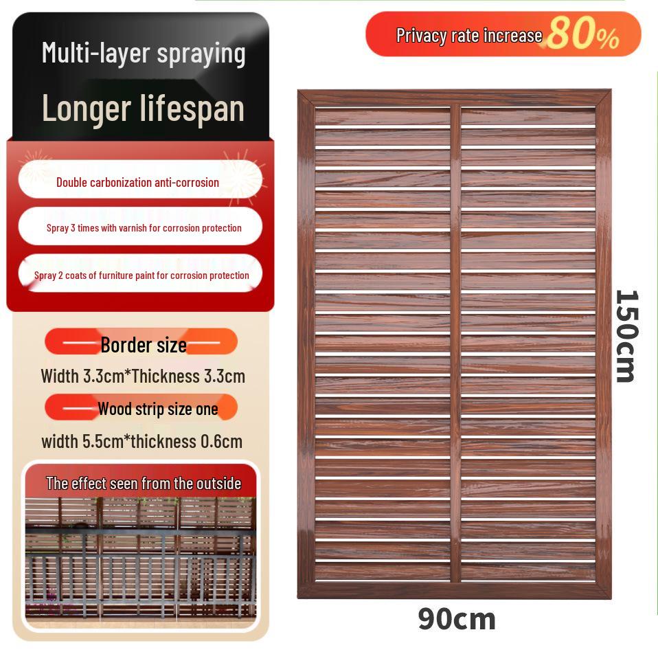 Outdoor Privacy Screen: Louvered Wood Fence for Gardens and Courtyards