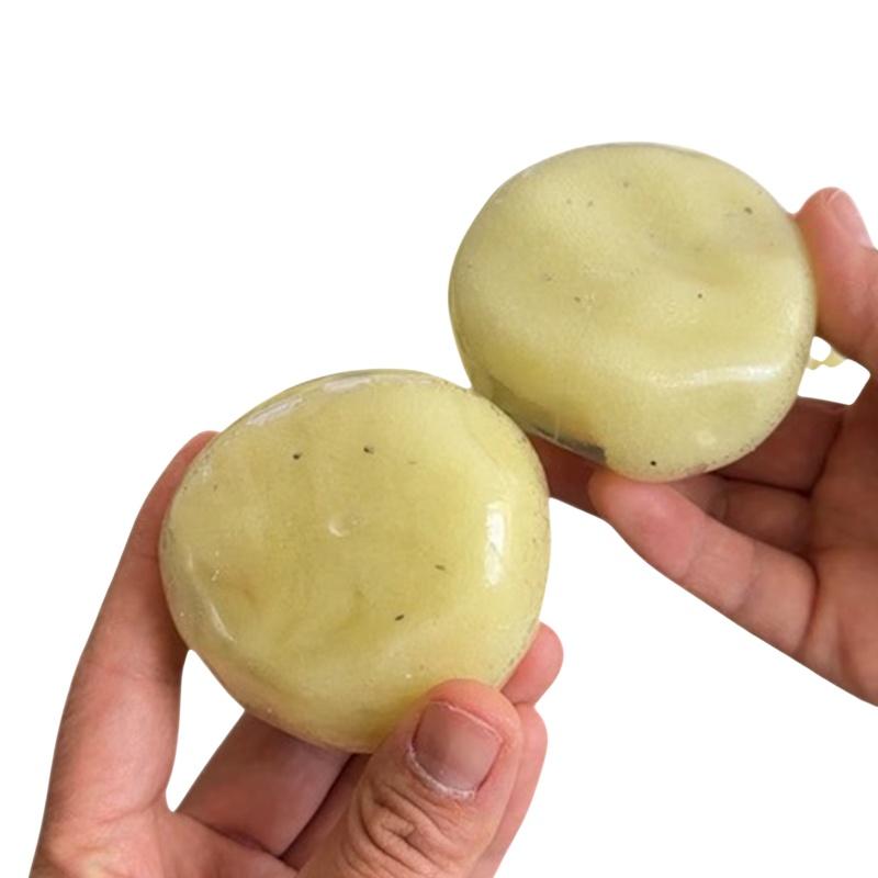 1Pcs Realistic Mashed Potato Squeeze Ball, Textured Crinkle Sound Stress Relief Squeeze Toy, Sensory Fidget Toys Relaxing Gifts