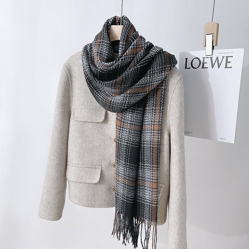 

Шарф «Осенний и зимний гибискус розовый»: Модный, теплый, искусственный кашемир с кисточками для литературного, девичьего стиля 60x180cm + 20cm