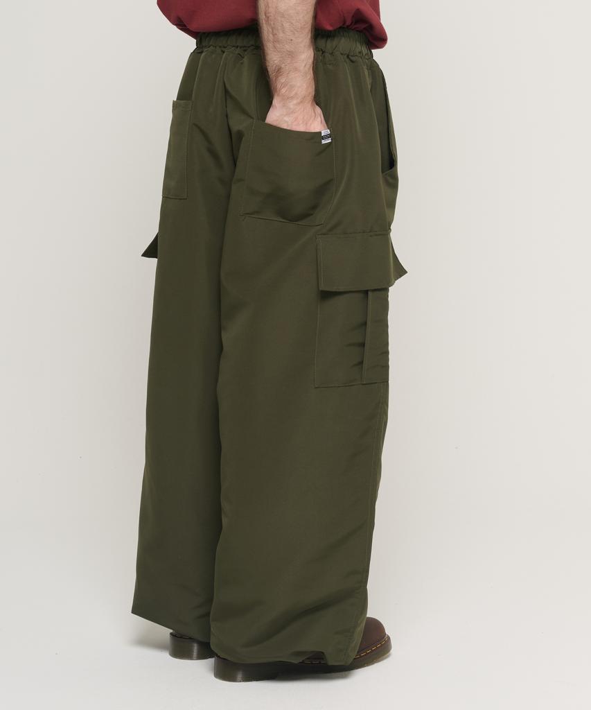 CARGOBROS Heavy Flow Nylon Cargo Wide Pants (Khaki)