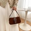Retro Handbag: Niche Design Frosted Shoulder/Crossbody Bag