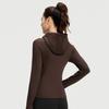 Autumn and Winter Plus Velvet Sports Jacket, Warm, Slim Waist, Women's Fitness, Hooded, Thickened Yoga Clothes