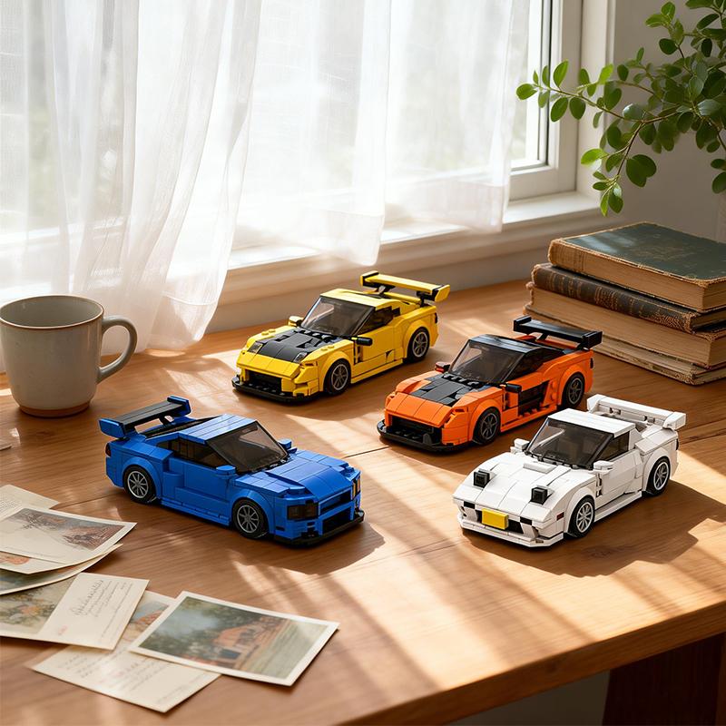 MOC Technical Car City Speed Vehicle Vetro Car Rally Building Blocks Bricks Ornament Creative Toys For Kids Adults Birthday Gift