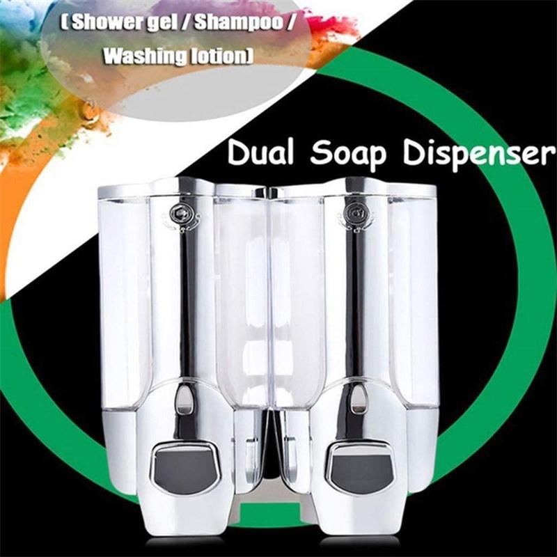 Dozator de șampon pentru săpun de mâini de 350 ml Dispenser de lichid de duș cu montare pe perete Recipiente pentru baie, toaletă