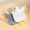 2Pack Hanging Gooses Shape Hand Towels Soft Corals Fleece Absorbent Kids Cleaning Wipe for Bathroom Kitchen Towel