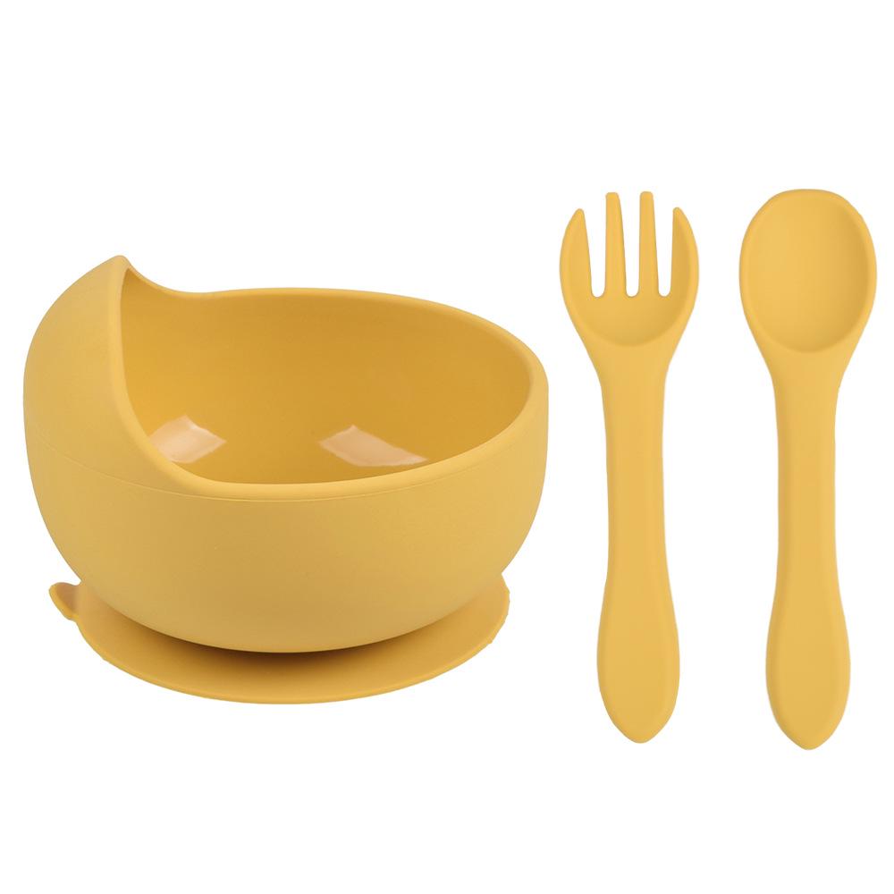 Silicone Suction Baby Bowl & Spoon Set for Feeding and Training