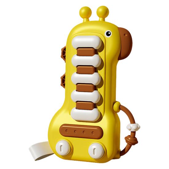 

Мультяшная Жираф Электронная Игрушка-Пианино со Светом Звуком Координация Рук и Глаз Малыши Мальчики Девочки Развивающая Электрическая Клавиатура Музыкальная Игрушка коричневый