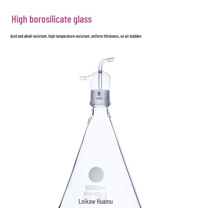 Leigu Thick-Walled High Borosilicate Glass Vacuum Buffer Bottle