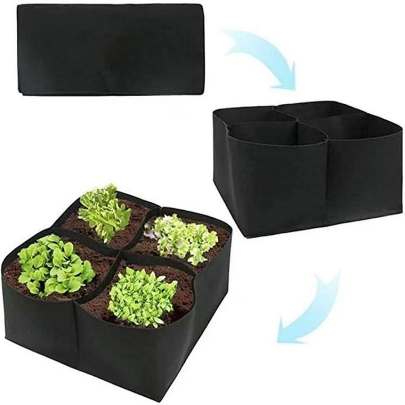 4/8 Grids Extra Large Fabric Grow Bag Garden Planter Planting Bed Vegetables Flowers Herbs