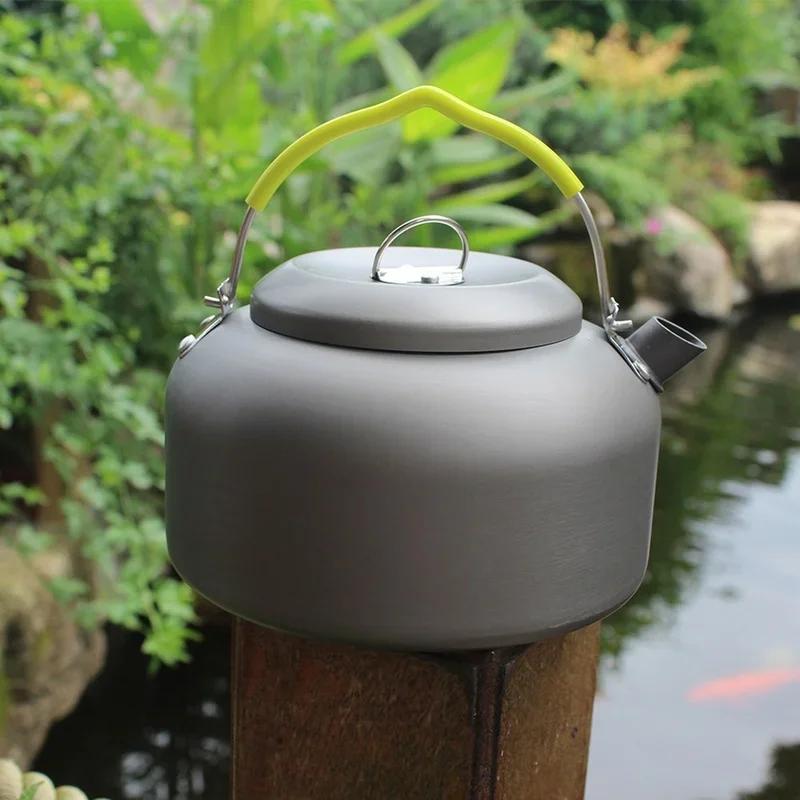 Outdoor Portable Teapot Coffee Pot for Camping, Open Fire Cookware for Travel and Picnic, Boiling Water