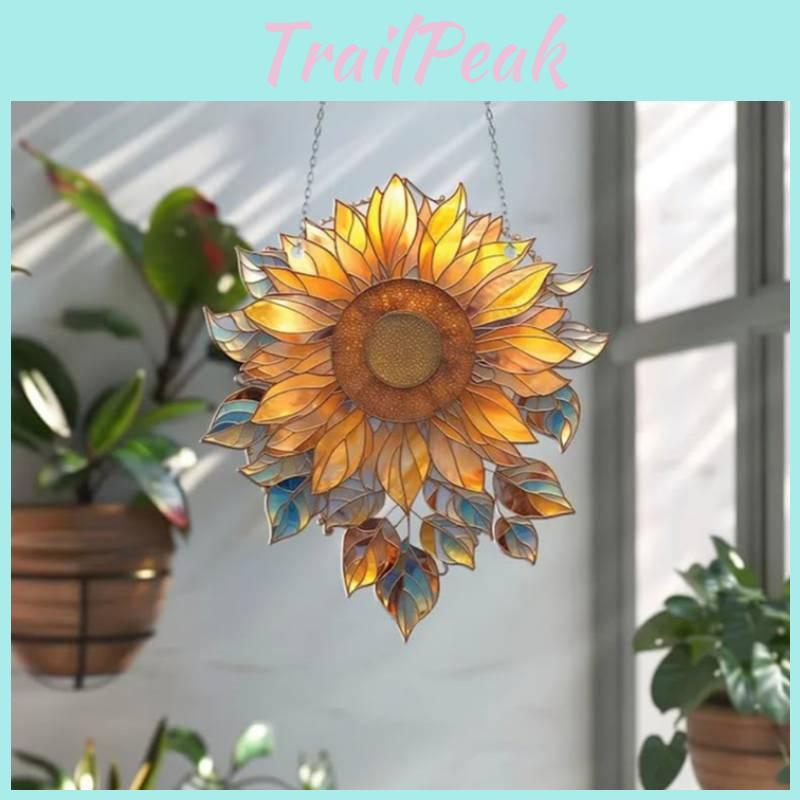 Sunflower Acrylic Window Hanging Decorative Art For Home Living Room Decor
