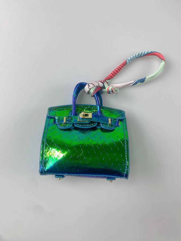 H Mini Platinum House Shaped Small Treasure Slant Hanging Small Pendant Creative Cute Earphone Bag Keychain