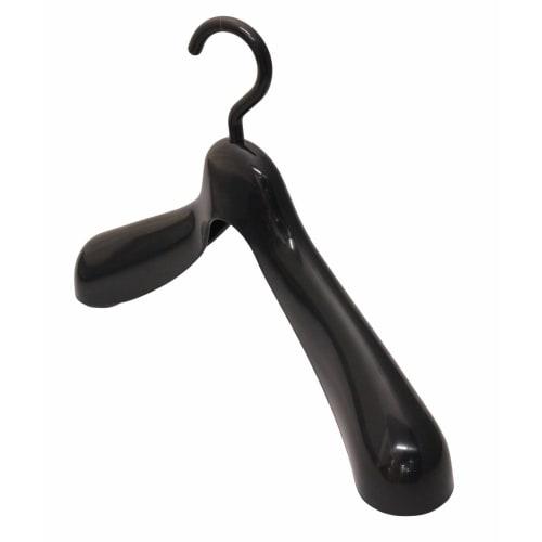 Sawafuji Coat Hanger, Black, 68mm Shoulder Thickness, Made In Japan, Shape-Retaining, Stylish, Space-Saving, Wall-Mounted, Rotating, for Leather Jacke