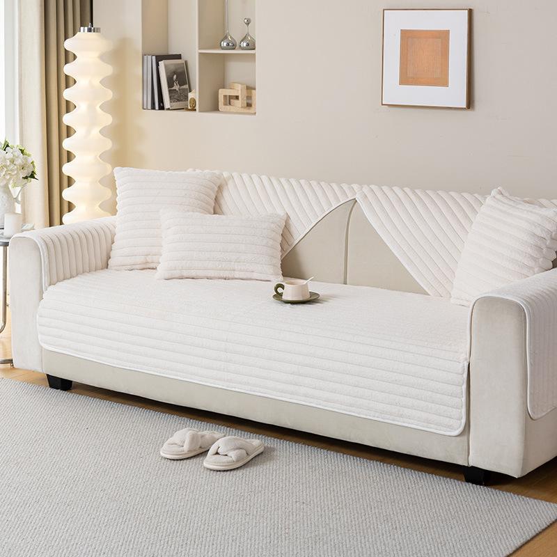 

Cream Wind Sofa Cushion New Four-Season Universal Rabbit Plush Non-Slip Seat Cushion Simple Sofa Cover Cloth Towel 70*70cm