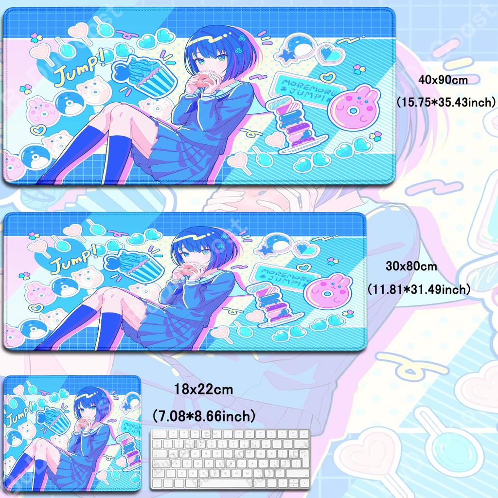XXL Anime Mädchen HD Schreibtischmatte PJSK Project Sekai Colorful Stage Nightcord Gummi-Mauspad Großes Gaming Rutschfestes Tastatur Schutzmatte