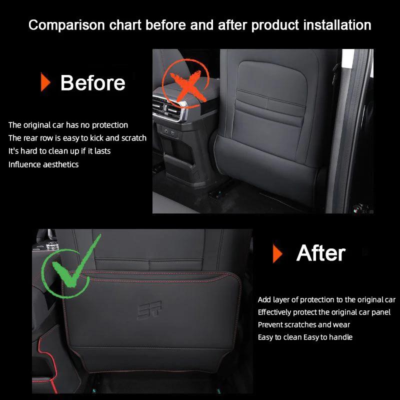 Für Chery Jetour Traveler T2 DCT XWD 2025 2025 2025 Auto Rücksitzlehne Anti-Tritt-Panel Schutzpolster Schmutzabweisend Auto Zubehör