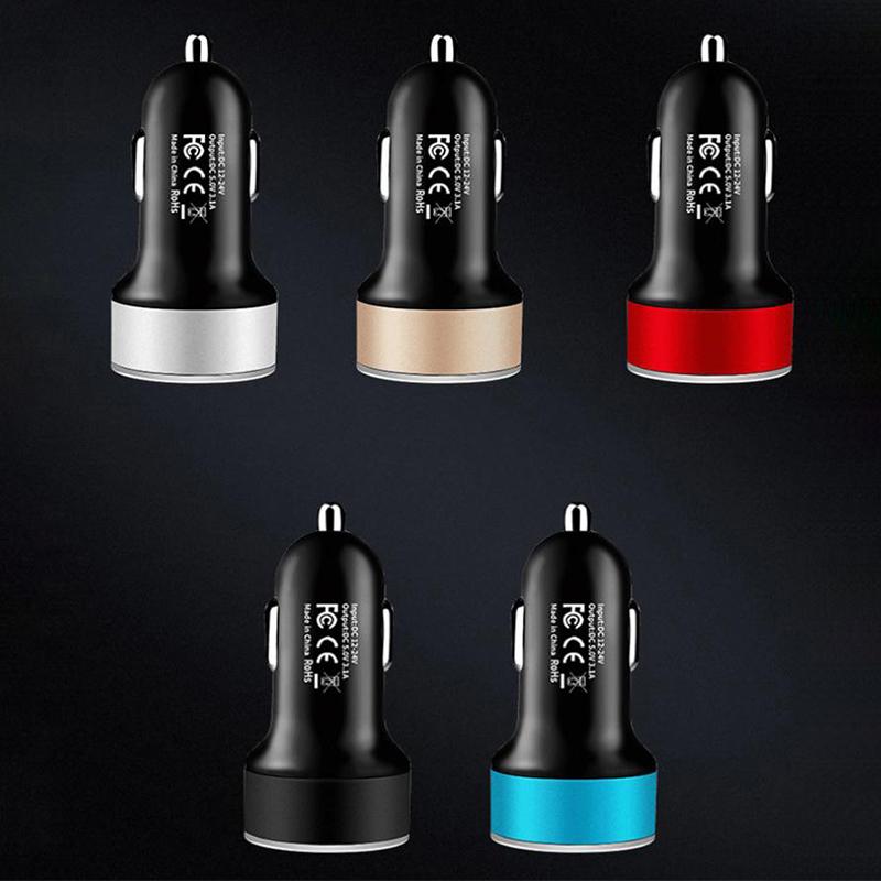 36W Car Charger Fast Charging USB Charger 2 Port LCD Display Adapter Fast Charging For iPhone Samsung Huawei Xiaomi OPPO