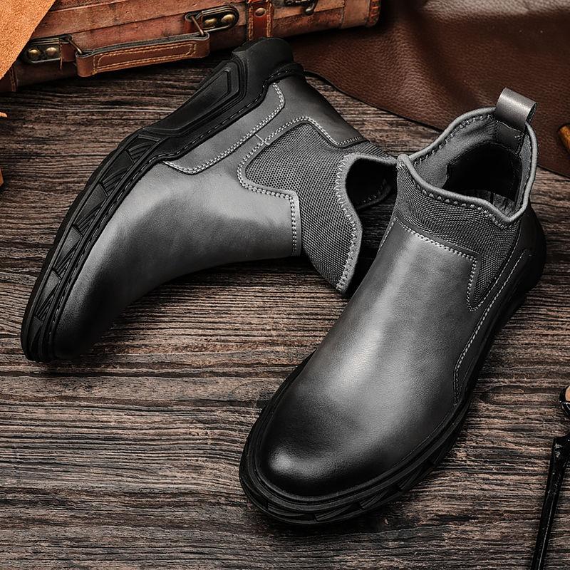 Men's Spring and Autumn Popular Leather Martin Boots