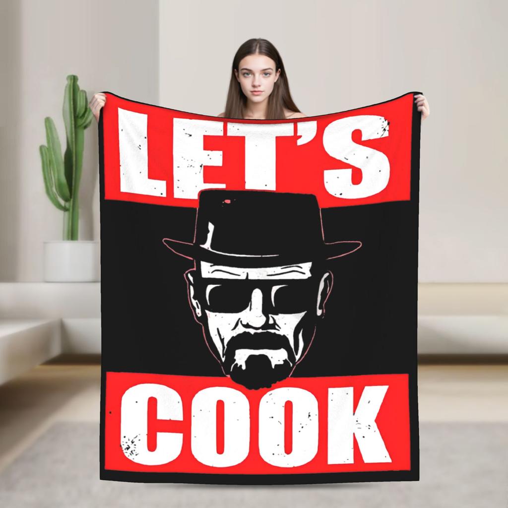 Walter White I AM THE DANGER Knitted Blanket Velvet Breaking Bad Super Warm Throw Blanket for Car Sofa Couch Bedroom Quilt