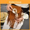 Feather Tassel Crossbody Purse With Zipper Closure For Everyday Use