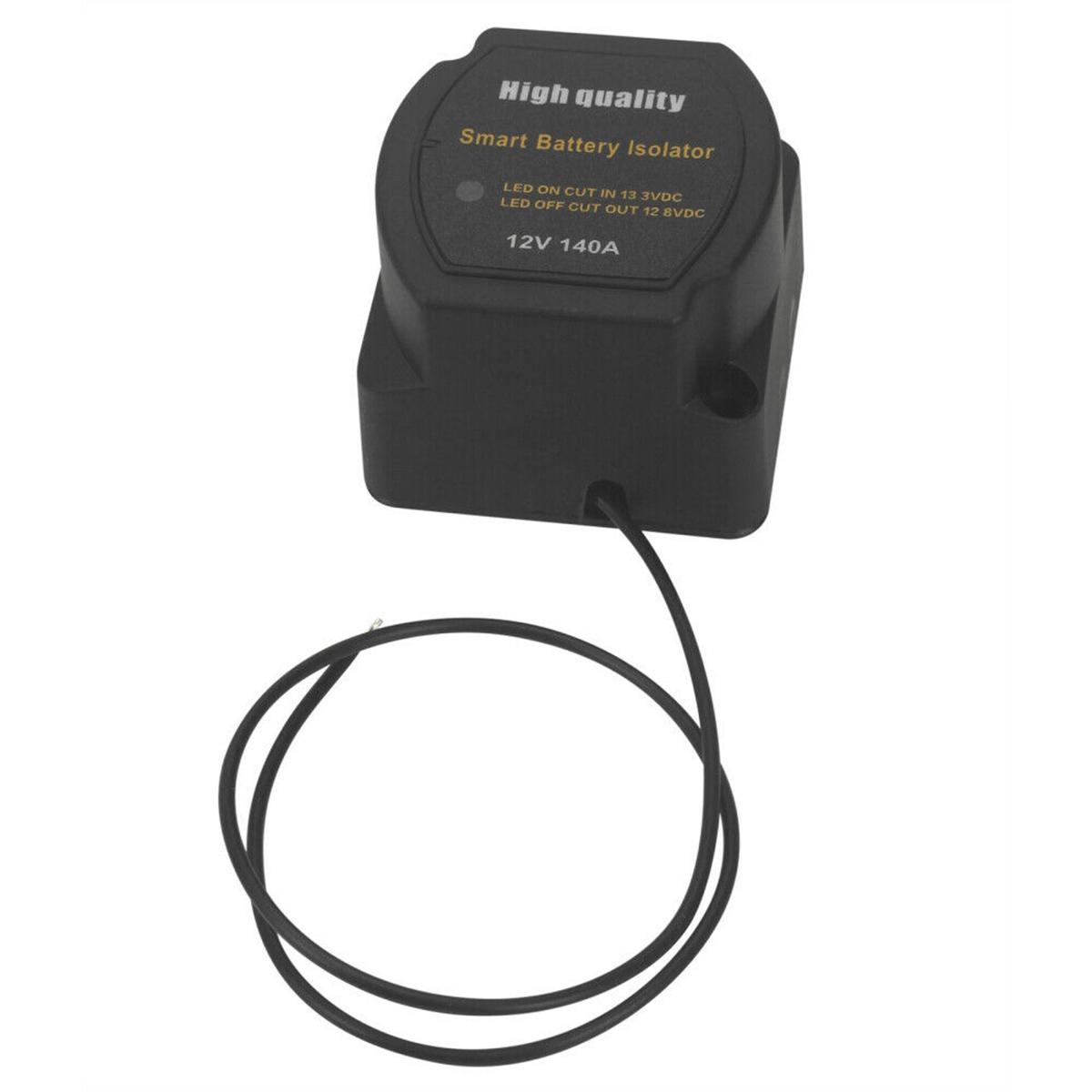 

Двойной интеллектуальный изолятор аккумулятора 12 В 140 А IP65 водонепроницаемый чувствительный к напряжению раздельный зарядный реле подходит для кемперов, автофургонов, яхт, внедорожников