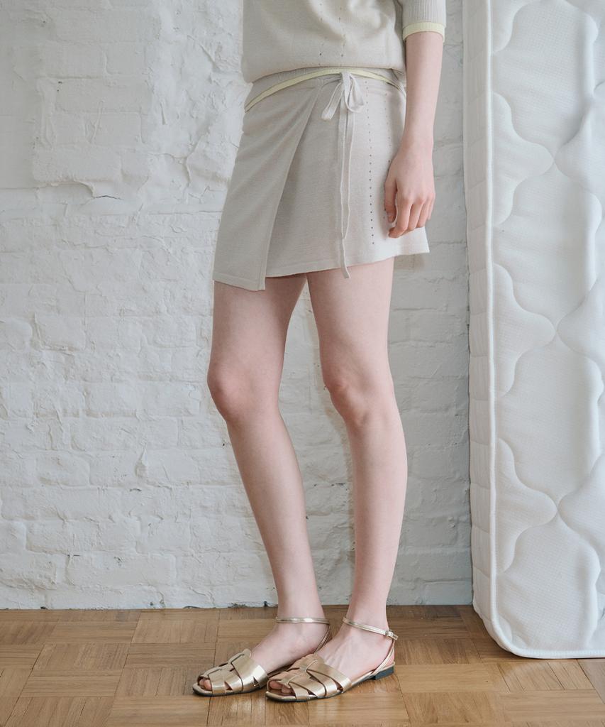 Sinun Sheer Layered Skirt (Light Grey)