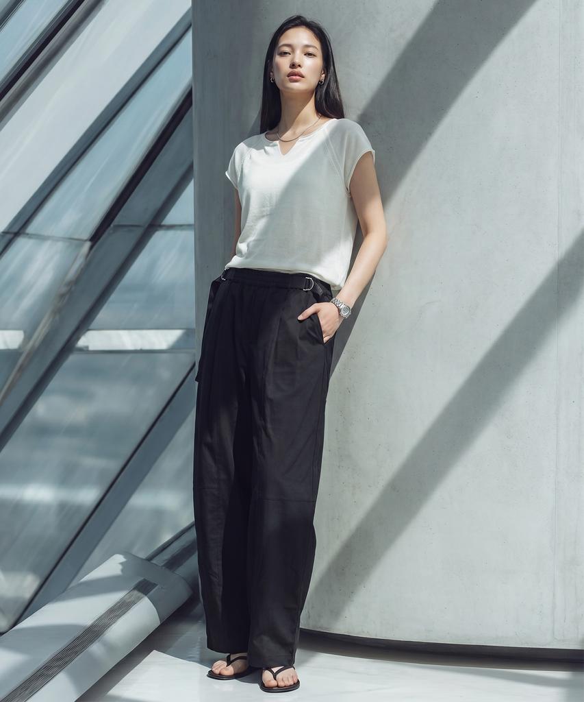 Metapeo Wide Cotton Pants Black