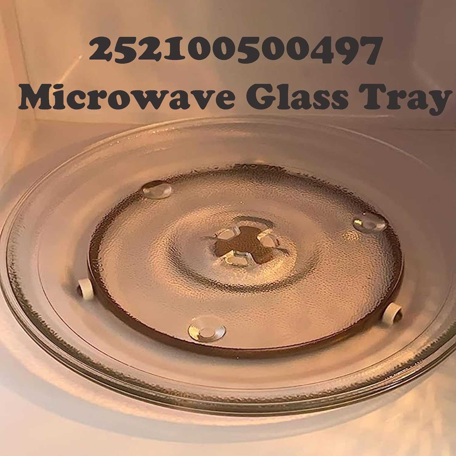 10 1/2 Inches Replacement Microwave Glass Plate Compatible with Hamilton Beach 252100500497, HB-P90D23, Microwave Glass Turntable Compatible with GE,