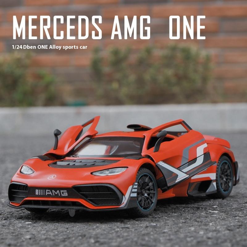 1:24 Mercedes Benz AMG ONE Alloy Sports Car Diecast Metal Model Simulation Sound & Light Toy Decorative Trendy Ornament For Boys