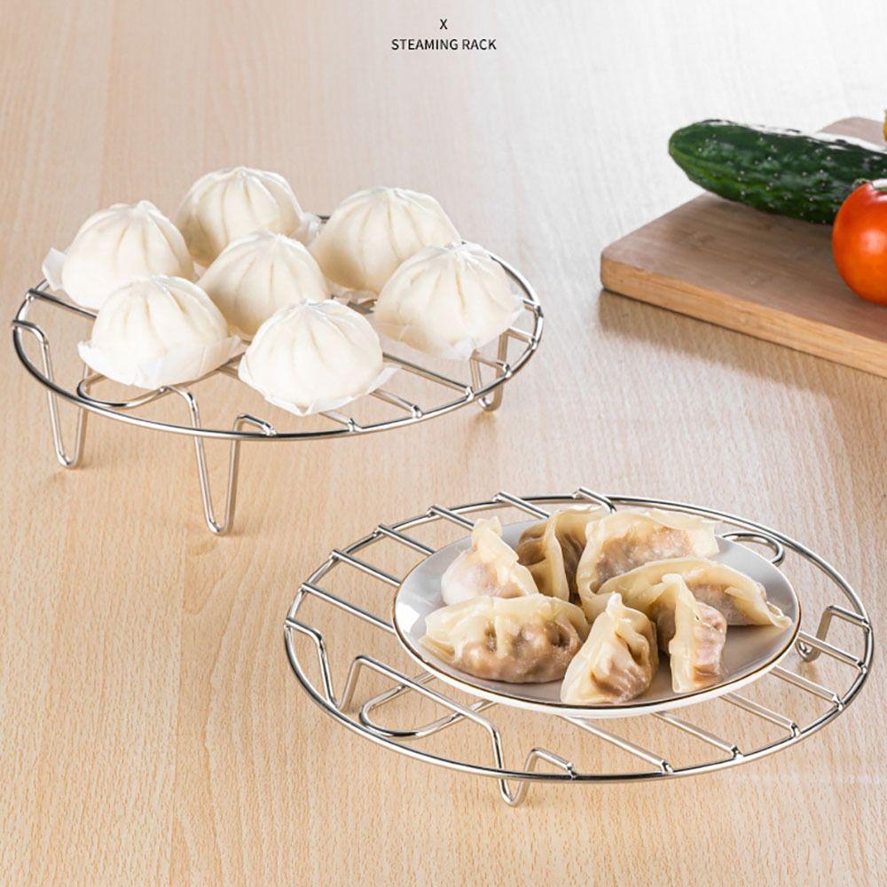 Stainless Steel Tripod Steaming Tray Holder Multifunctional Smooth Pot Rack Overhead Design Practical Steaming Rack