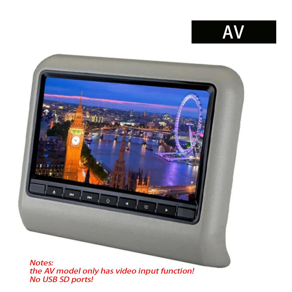 9 Inch Car Seat Back Headrest Mp3/mp4 Multimedias Player LCD Display Remote Control Gaming FM Transmitter DVD Player Monitor