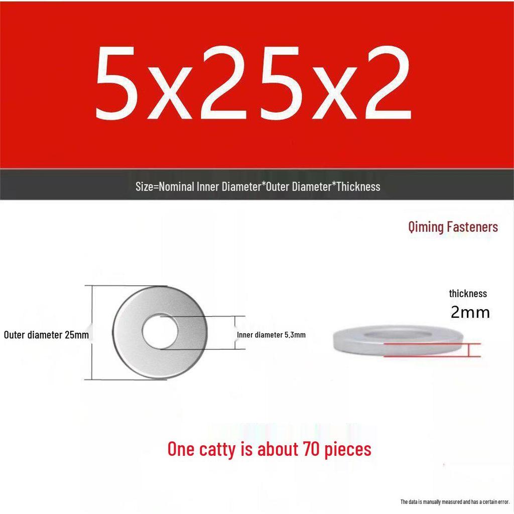 4.8 Grade Galvanized Iron Flat Washer, M3-M40 Oversized Metal Hole Gasket.