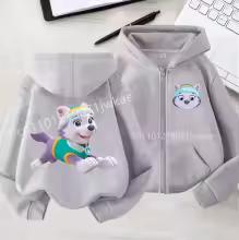 Spring Kids Coat PAW Patrol Children's Zipper-style Hooded Sweatshirt for Boys Girls' Casual Top Casual Shirt with Cartoon Print