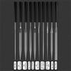 10 Piece Needle File Set Glass Shaping  Diamond Carving Art Craft Use Comfortable Grip Fine Detail Work