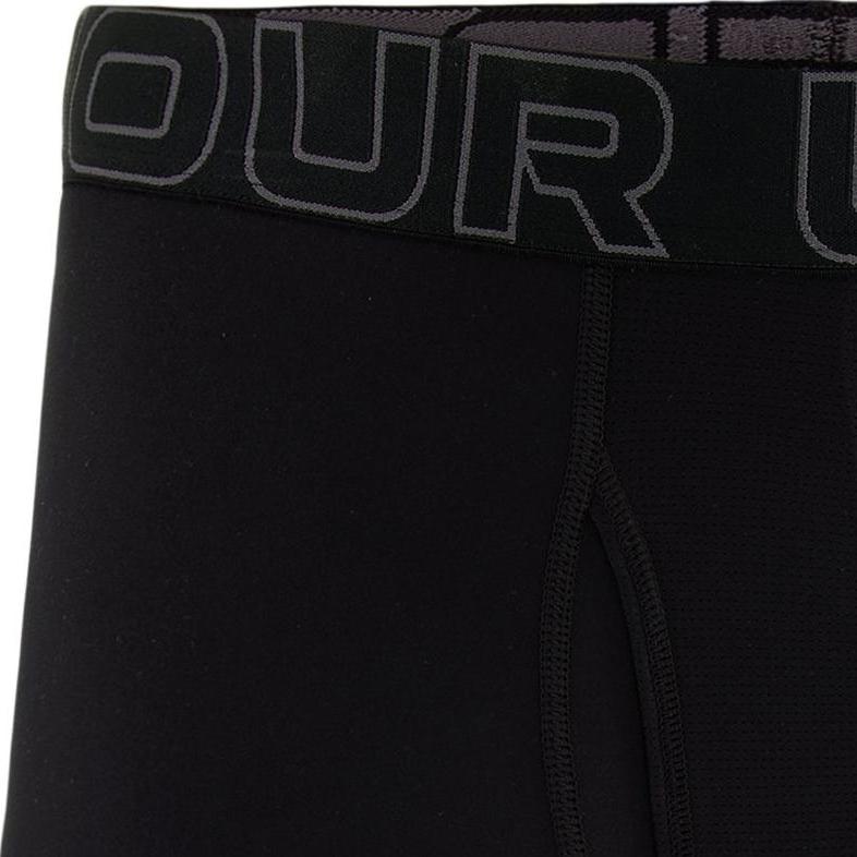 Under Armour Logo Print Casual Boxer Briefs Men Underwear Black 1387413-001